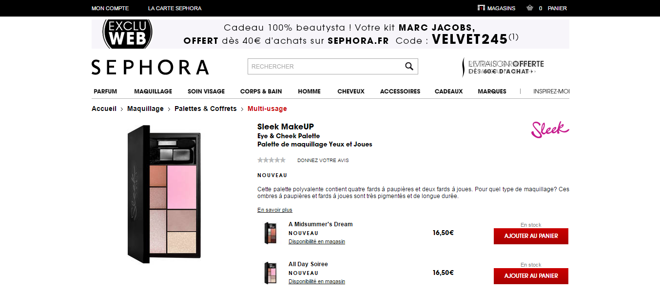 Codes promo Sephora 25 de réduc Octobre 2023 Codepoche.fr
